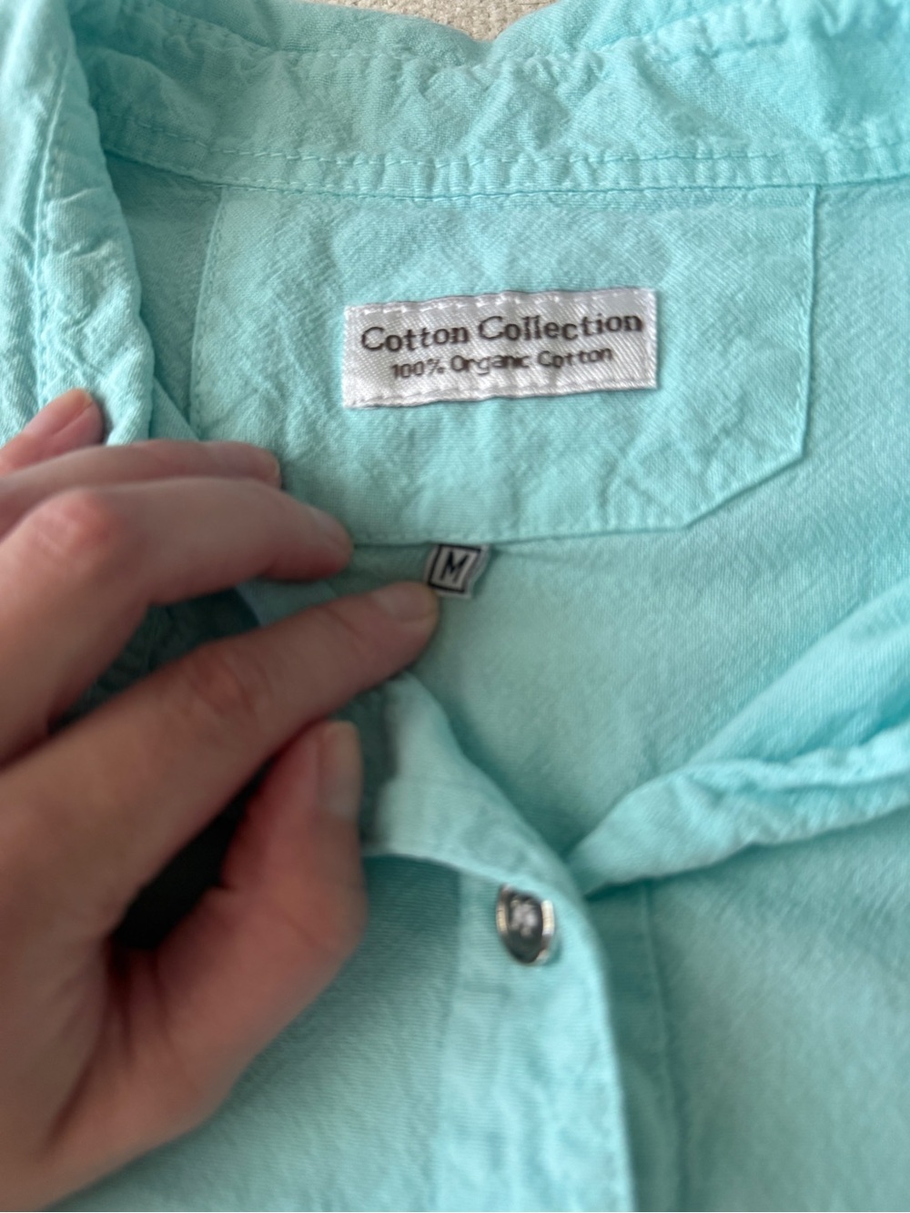 Cotton Collection Mint Shirt Dress - Picture 7 of 7